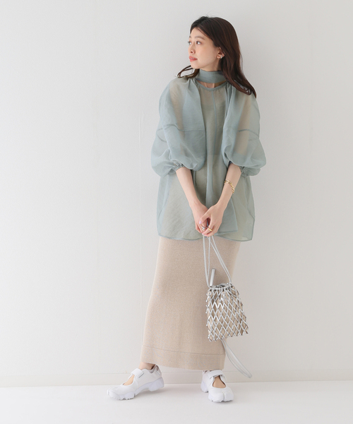 SLOBE IENA(スローブイエナ)の「【CLANE/クラネ】 BALLON SHEER PUFF シャツ(シャツ/ブラウス・レディース・ブラック/ブルー・FREE)」の21枚目の写真