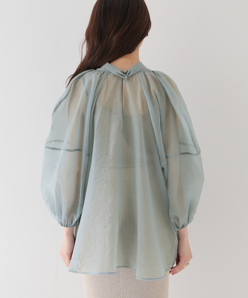 SLOBE IENA(スローブイエナ)の「【CLANE/クラネ】 BALLON SHEER PUFF シャツ(シャツ/ブラウス・レディース・ブラック/ブルー・FREE)」の17枚目の写真