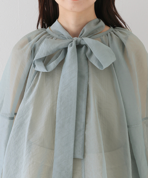 SLOBE IENA(スローブイエナ)の「【CLANE/クラネ】 BALLON SHEER PUFF シャツ(シャツ/ブラウス・レディース・ブラック/ブルー・FREE)」の16枚目の写真