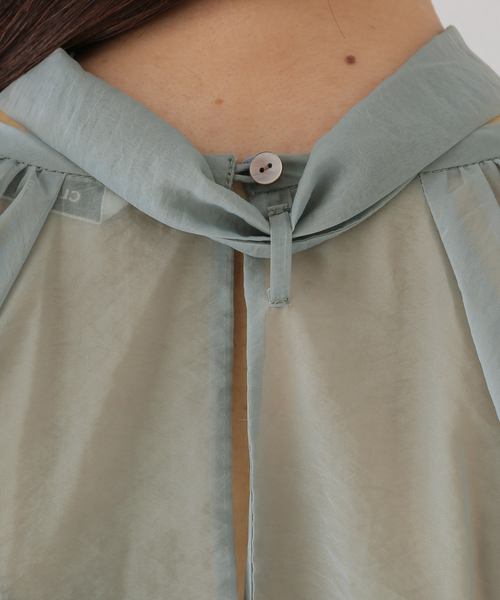 SLOBE IENA(スローブイエナ)の「【CLANE/クラネ】 BALLON SHEER PUFF シャツ(シャツ/ブラウス・レディース・ブラック/ブルー・FREE)」の14枚目の写真