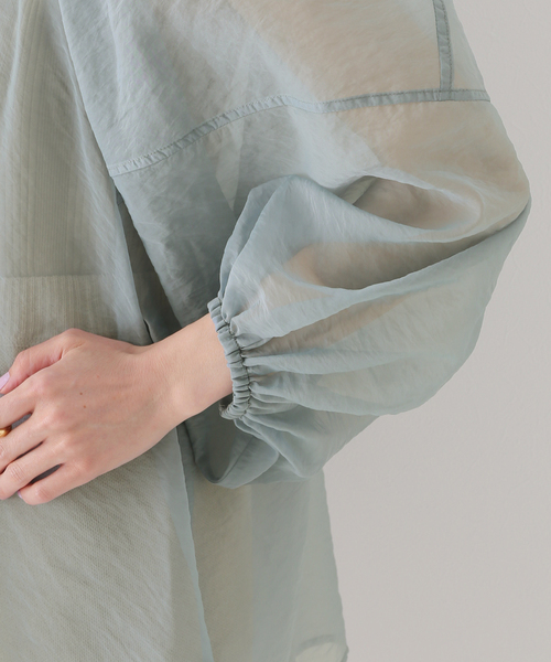 SLOBE IENA(スローブイエナ)の「【CLANE/クラネ】 BALLON SHEER PUFF シャツ(シャツ/ブラウス・レディース・ブラック/ブルー・FREE)」の12枚目の写真