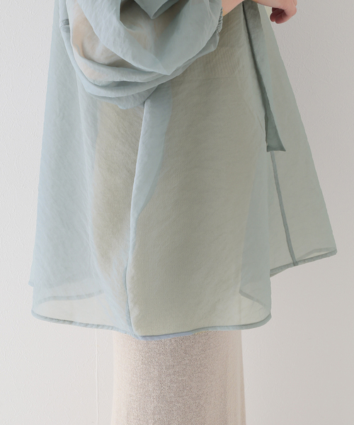 SLOBE IENA(スローブイエナ)の「【CLANE/クラネ】 BALLON SHEER PUFF シャツ(シャツ/ブラウス・レディース・ブラック/ブルー・FREE)」の11枚目の写真