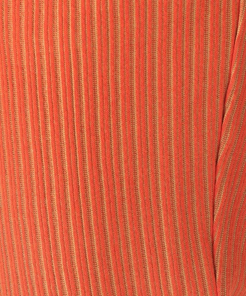 niko and（ニコアンド）の「ストライプリブフレアパンツ