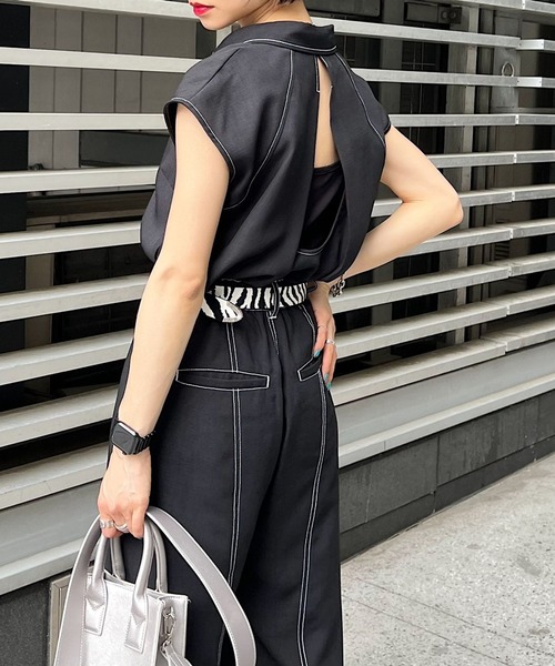 PAGEBOY（ページボーイ）の「バックオープンステッチシャツ（シャツ/ブラウス・レディース・オフホワイト/ブラック/パープル系その他・FREE）」の21枚目の写真