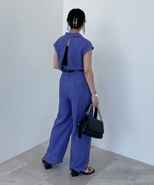 PAGEBOY（ページボーイ）の「バックオープンステッチシャツ（シャツ/ブラウス・レディース・オフホワイト/ブラック/パープル系その他・FREE）」の19枚目の写真