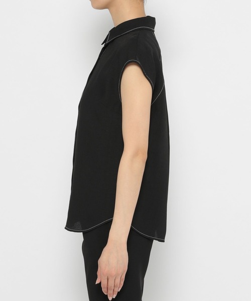 PAGEBOY（ページボーイ）の「バックオープンステッチシャツ（シャツ/ブラウス・レディース・オフホワイト/ブラック/パープル系その他・FREE）」の13枚目の写真