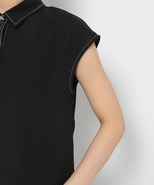 PAGEBOY（ページボーイ）の「バックオープンステッチシャツ（シャツ/ブラウス・レディース・オフホワイト/ブラック/パープル系その他・FREE）」の9枚目の写真