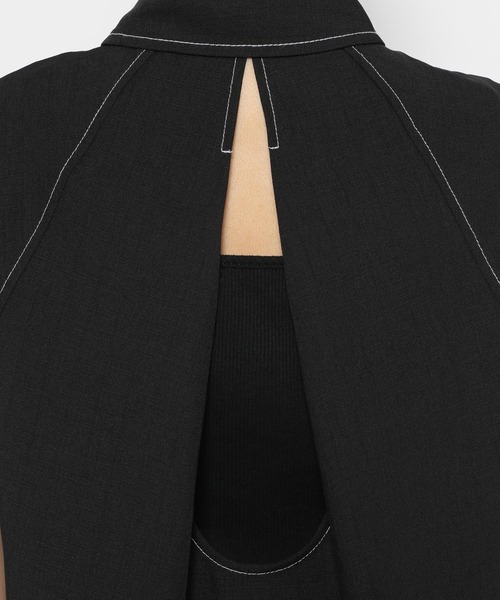 PAGEBOY（ページボーイ）の「バックオープンステッチシャツ（シャツ/ブラウス・レディース・オフホワイト/ブラック/パープル系その他・FREE）」の15枚目の写真