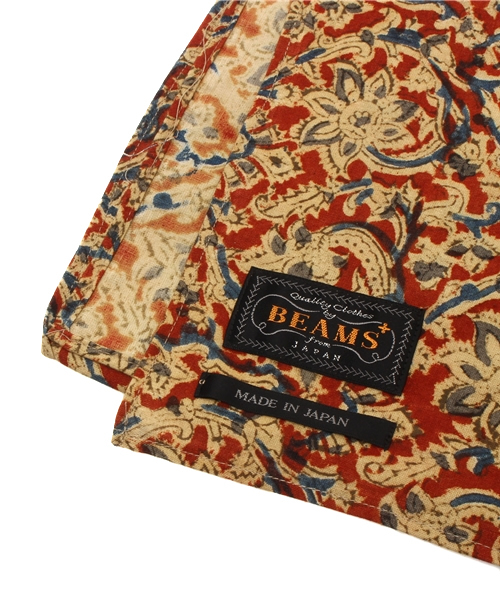 BEAMS PLUS(ビームスプラス)の「BEAMS PLUS / フラワープリント ストール(ストール/ショール・メンズ・レッド/ベージュ・ONE SIZE)」の3枚目の写真