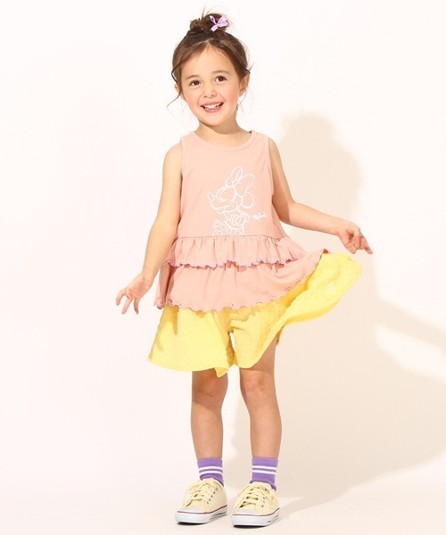 Disney(ディズニー)の「通販限定サイズあり ディズニー フリルタンクトップ 6659K(タンクトップ・キッズ・ピンク/パープル・90cm/140cm/100cm/110cm/120cm/130cm/80cm)」の8枚目の写真