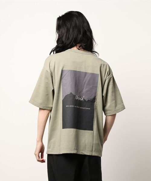 NANGA（ナンガ）の「別注NANGAバックプリントTシャツ（Tシャツ/カットソー・メンズ・ホワイト/ネイビー/カーキ・MEDIUM/LARGE）」の6枚目の写真
