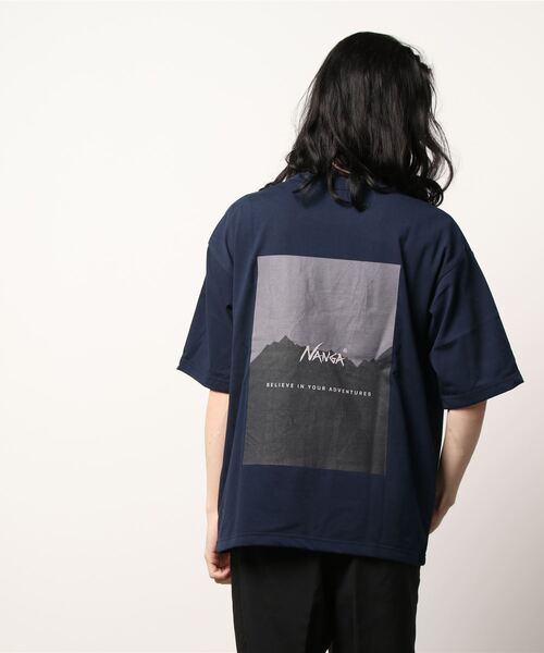 NANGA（ナンガ）の「別注NANGAバックプリントTシャツ（Tシャツ/カットソー・メンズ・ホワイト/ネイビー/カーキ・MEDIUM/LARGE）」の5枚目の写真