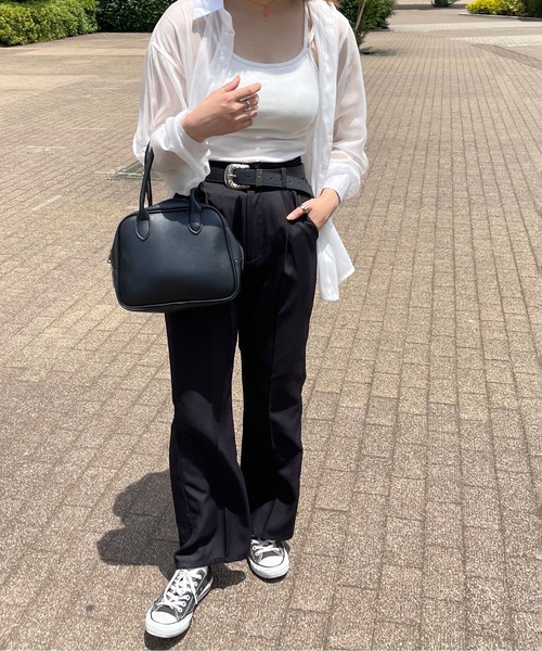 PairPair(ペアペア)の「バックリボンシアーシャツ(シャツ/ブラウス・レディース・オフホワイト/ライトグリーン・フリー)」の6枚目の写真