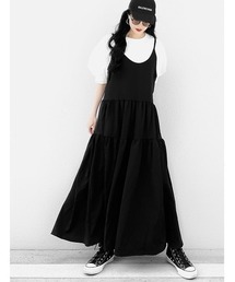 LVEU. | Tiered camisole one-piece / ティアードキャミワンピース(Ai select)(ワンピース)