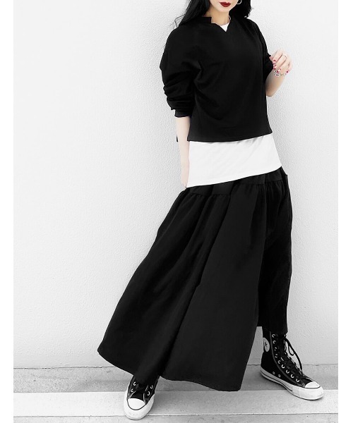 LVEU.（ラブユ.）の「Tiered camisole one-piece / ティアードキャミワンピース(Ai select)（ワンピース・レディース・ブラック・FREE）」の11枚目の写真