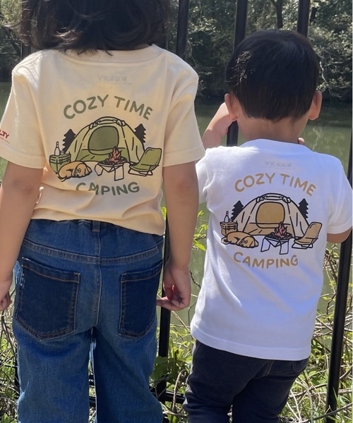 KELTY（ケルティ）の「ZOZO限定/KELTY キッズ 半袖 Tシャツ “COZY TIME”（Tシャツ/カットソー・キッズ・ホワイト/ベージュ・S/M/L）」の8枚目の写真