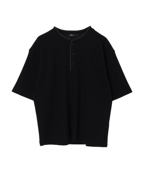 CRAFT STANDARD BOUTIQUE（クラフトスタンダードブティック）の「ワッフルヘンリーネックBIGプルオーバー　＊（Tシャツ/カットソー・メンズ・ブラック/アイボリー/カーキ・LL/M/L）」の15枚目の写真