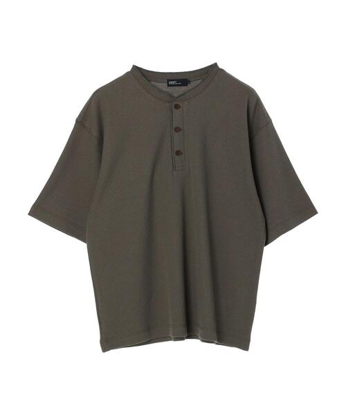 CRAFT STANDARD BOUTIQUE（クラフトスタンダードブティック）の「ワッフルヘンリーネックBIGプルオーバー　＊（Tシャツ/カットソー・メンズ・ブラック/アイボリー/カーキ・LL/M/L）」の21枚目の写真