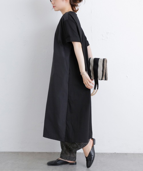 PUAL CE CIN（ピュアルセシン）の「【Du noir】前後異素材ワンピース（ワンピース・レディース・サックスブルー/ベージュ/ブラック・FREE）」の12枚目の写真