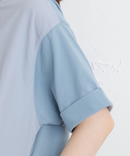 PUAL CE CIN（ピュアルセシン）の「【Du noir】前後異素材ワンピース（ワンピース・レディース・サックスブルー/ベージュ/ブラック・FREE）」の20枚目の写真