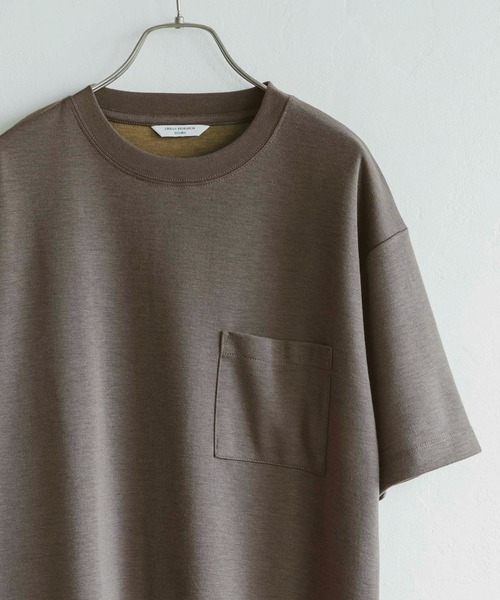 URBAN RESEARCH DOORS(アーバンリサーチドアーズ)の「ダブルフェイスショートスリーブTシャツ(Tシャツ/カットソー・メンズ・オフホワイト/ブラウン系その他/ネイビー/ブルー系その他・MEDIUM/LARGE)」の3枚目の写真