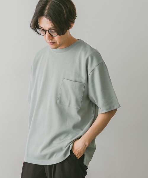 URBAN RESEARCH DOORS(アーバンリサーチドアーズ)の「ダブルフェイスショートスリーブTシャツ(Tシャツ/カットソー・メンズ・オフホワイト/ブラウン系その他/ネイビー/ブルー系その他・MEDIUM/LARGE)」の9枚目の写真