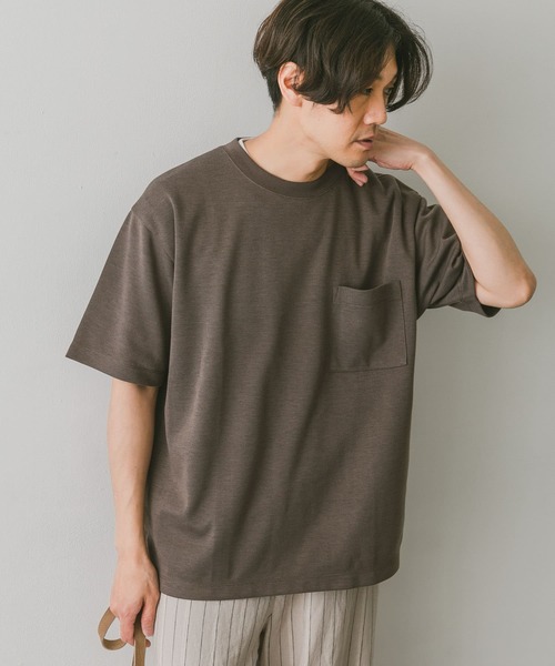 URBAN RESEARCH DOORS(アーバンリサーチドアーズ)の「ダブルフェイスショートスリーブTシャツ(Tシャツ/カットソー・メンズ・オフホワイト/ブラウン系その他/ネイビー/ブルー系その他・MEDIUM/LARGE)」の6枚目の写真