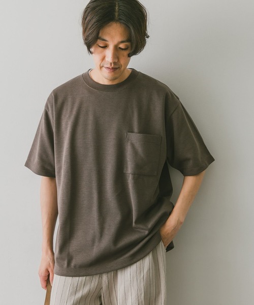 URBAN RESEARCH DOORS(アーバンリサーチドアーズ)の「ダブルフェイスショートスリーブTシャツ(Tシャツ/カットソー・メンズ・オフホワイト/ブラウン系その他/ネイビー/ブルー系その他・MEDIUM/LARGE)」の14枚目の写真