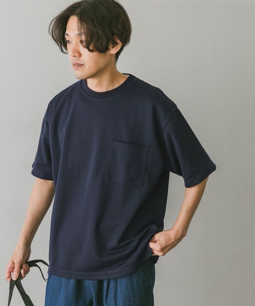 URBAN RESEARCH DOORS(アーバンリサーチドアーズ)の「ダブルフェイスショートスリーブTシャツ(Tシャツ/カットソー・メンズ・オフホワイト/ブラウン系その他/ネイビー/ブルー系その他・MEDIUM/LARGE)」の7枚目の写真