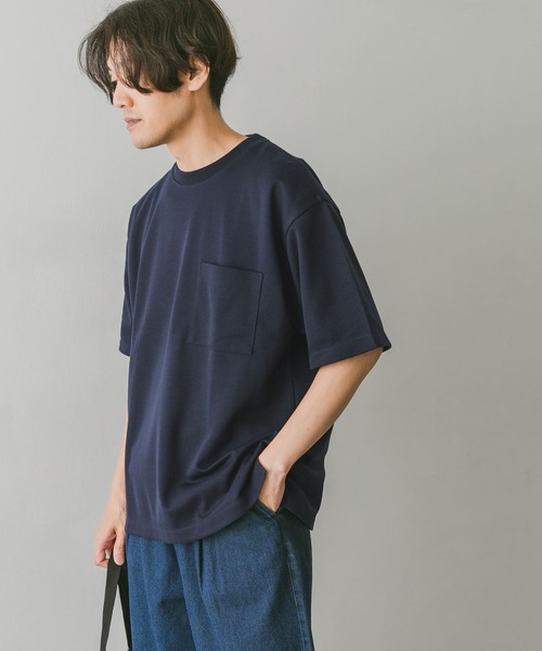 URBAN RESEARCH DOORS(アーバンリサーチドアーズ)の「ダブルフェイスショートスリーブTシャツ(Tシャツ/カットソー・メンズ・オフホワイト/ブラウン系その他/ネイビー/ブルー系その他・MEDIUM/LARGE)」の11枚目の写真