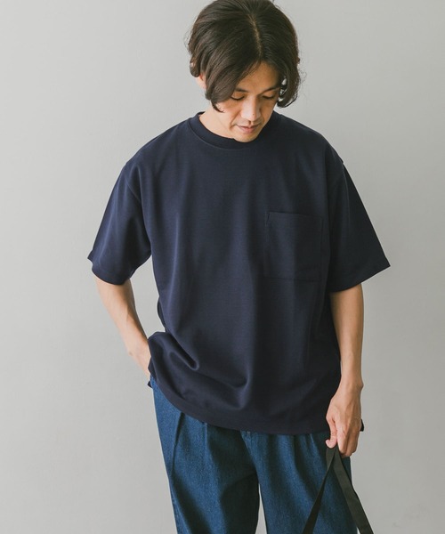 URBAN RESEARCH DOORS(アーバンリサーチドアーズ)の「ダブルフェイスショートスリーブTシャツ(Tシャツ/カットソー・メンズ・オフホワイト/ブラウン系その他/ネイビー/ブルー系その他・MEDIUM/LARGE)」の15枚目の写真