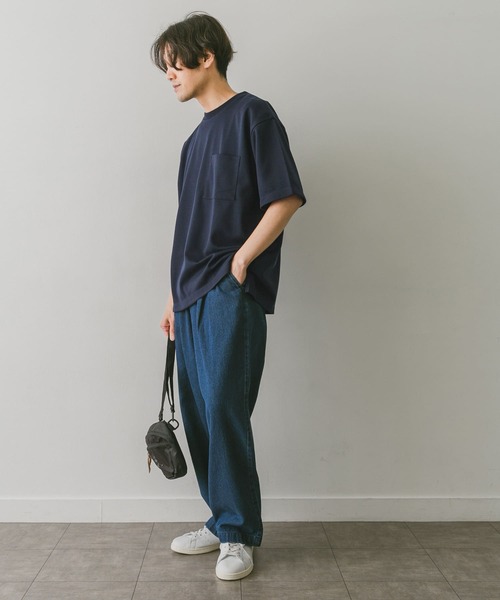 URBAN RESEARCH DOORS(アーバンリサーチドアーズ)の「ダブルフェイスショートスリーブTシャツ(Tシャツ/カットソー・メンズ・オフホワイト/ブラウン系その他/ネイビー/ブルー系その他・MEDIUM/LARGE)」の20枚目の写真