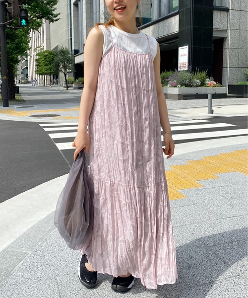 CPCM(シーピーシーエム)の「シアージャガードキャミワンピース(ワンピース・レディース・ブラック/オフホワイト/ピンク・FREE)」の3枚目の写真