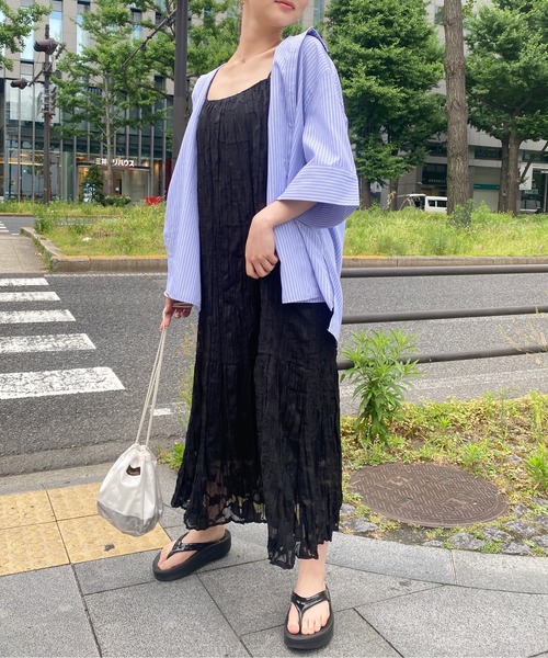 CPCM(シーピーシーエム)の「シアージャガードキャミワンピース(ワンピース・レディース・ブラック/オフホワイト/ピンク・FREE)」の16枚目の写真