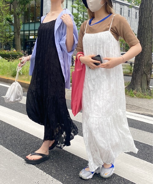 CPCM(シーピーシーエム)の「シアージャガードキャミワンピース(ワンピース・レディース・ブラック/オフホワイト/ピンク・FREE)」の22枚目の写真