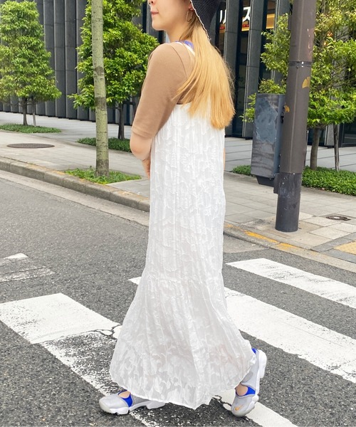 CPCM(シーピーシーエム)の「シアージャガードキャミワンピース(ワンピース・レディース・ブラック/オフホワイト/ピンク・FREE)」の8枚目の写真