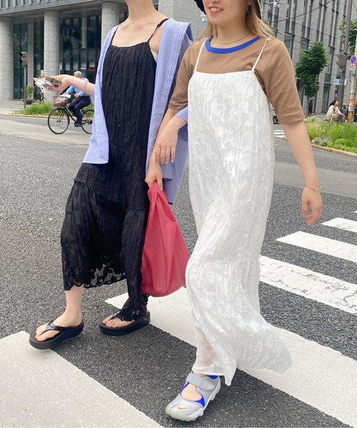 CPCM(シーピーシーエム)の「シアージャガードキャミワンピース(ワンピース・レディース・ブラック/オフホワイト/ピンク・FREE)」の4枚目の写真