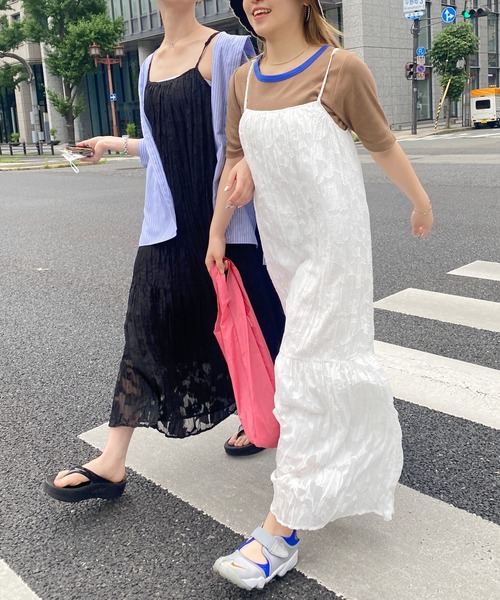 CPCM(シーピーシーエム)の「シアージャガードキャミワンピース(ワンピース・レディース・ブラック/オフホワイト/ピンク・FREE)」の5枚目の写真