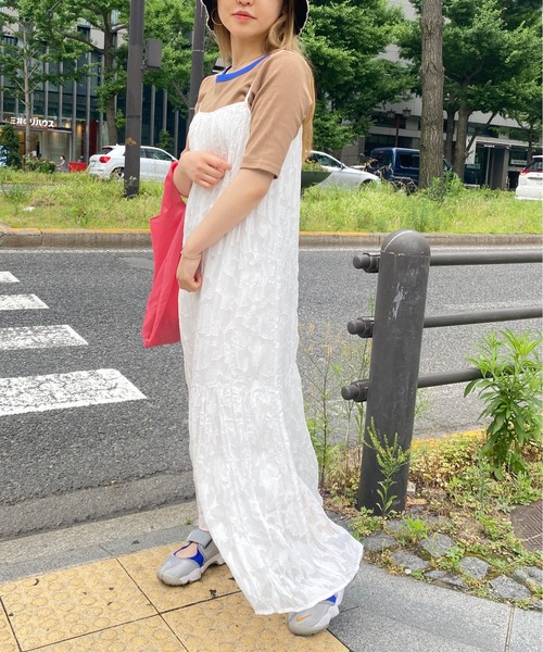 CPCM(シーピーシーエム)の「シアージャガードキャミワンピース(ワンピース・レディース・ブラック/オフホワイト/ピンク・FREE)」の10枚目の写真