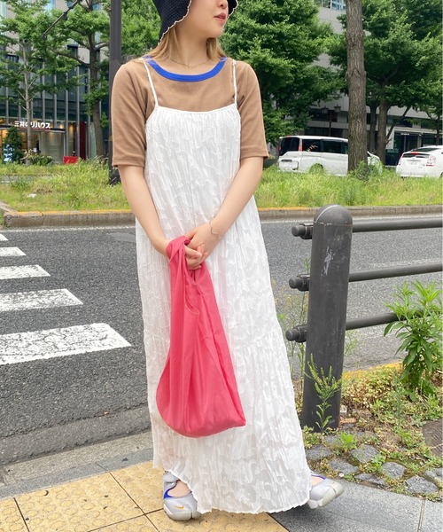 CPCM(シーピーシーエム)の「シアージャガードキャミワンピース(ワンピース・レディース・ブラック/オフホワイト/ピンク・FREE)」の11枚目の写真