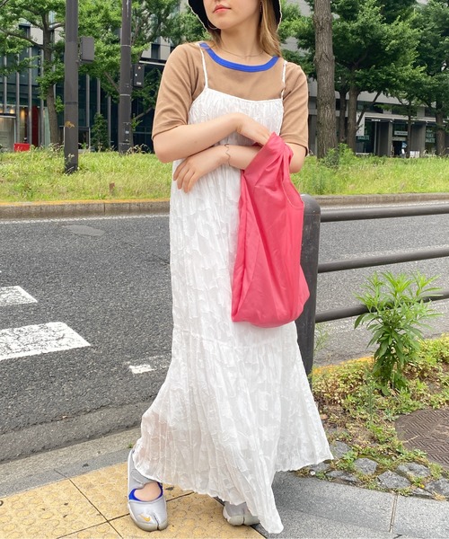 CPCM(シーピーシーエム)の「シアージャガードキャミワンピース(ワンピース・レディース・ブラック/オフホワイト/ピンク・FREE)」の12枚目の写真