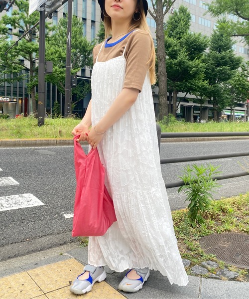 CPCM(シーピーシーエム)の「シアージャガードキャミワンピース(ワンピース・レディース・ブラック/オフホワイト/ピンク・FREE)」の14枚目の写真