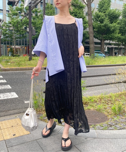 CPCM(シーピーシーエム)の「シアージャガードキャミワンピース(ワンピース・レディース・ブラック/オフホワイト/ピンク・FREE)」の18枚目の写真