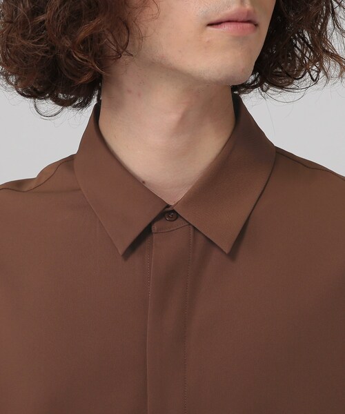 tk.TAKEO KIKUCHI（ティーケータケオキクチ）の「◆ナメラカハーフレイヤードシャツセットアップ(シャツ+パンツセットアイテム/ユニセックスアイテム)（セットアップ・メンズ・ブラック/ベージュ/ブルー/ブラウン系・01/02/03/66）」の10枚目の写真