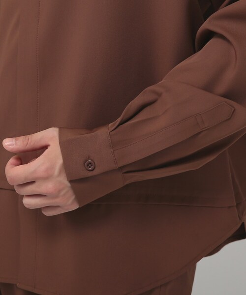 tk.TAKEO KIKUCHI（ティーケータケオキクチ）の「◆ナメラカハーフレイヤードシャツセットアップ(シャツ+パンツセットアイテム/ユニセックスアイテム)（セットアップ・メンズ・ブラック/ベージュ/ブルー/ブラウン系・01/02/03/66）」の11枚目の写真