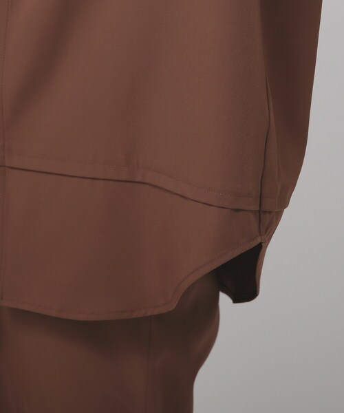 tk.TAKEO KIKUCHI（ティーケータケオキクチ）の「◆ナメラカハーフレイヤードシャツセットアップ(シャツ+パンツセットアイテム/ユニセックスアイテム)（セットアップ・メンズ・ブラック/ベージュ/ブルー/ブラウン系・01/02/03/66）」の12枚目の写真