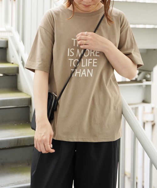VENCEEXCHANGE(ヴァンスエクスチェンジ)の「フロントプリントロゴTシャツ(Tシャツ/カットソー・レディース・ホワイト/チャコールグレー/ライトブラウン/ライトベージュ・FREE)」の10枚目の写真