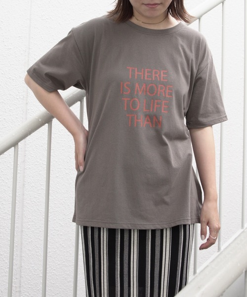VENCEEXCHANGE(ヴァンスエクスチェンジ)の「フロントプリントロゴTシャツ(Tシャツ/カットソー・レディース・ホワイト/チャコールグレー/ライトブラウン/ライトベージュ・FREE)」の5枚目の写真