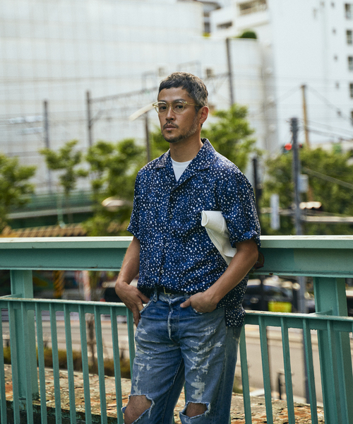 EDIFICE(エディフィス)の「"LIBERTY / リバティー" 別注 総柄プリント オープンカラーシャツ(シャツ/ブラウス・メンズ・ブラウン/グリーン/ネイビー/ブルー系その他/ブルー系その他2・MEDIUM/LARGE)」の13枚目の写真