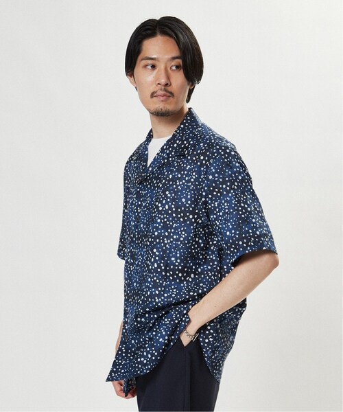 エディフィス　ペイズリーシャツ CAMBIO(カンビオ)】ペイズリーフラワー総柄ブロードシャツ(CMB